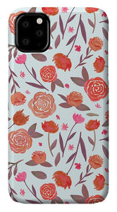 Red Floral Pattern - Phone Case