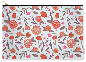 Red Floral Pattern - Carry-All Pouch