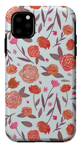 Red Floral Pattern - Phone Case