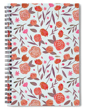 Load image into Gallery viewer, Red Floral Pattern - Spiral Notebook