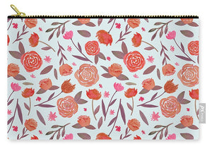 Red Floral Pattern - Carry-All Pouch