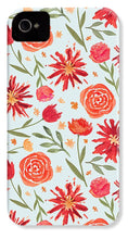 Load image into Gallery viewer, Red Flower Burst Pattern - Phone Case