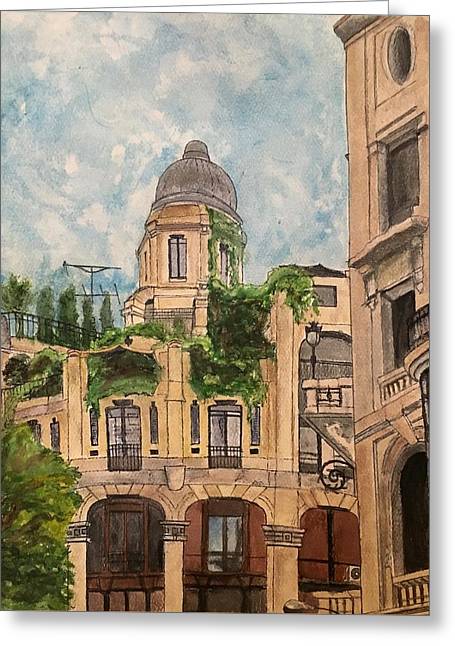 Rooftop Garden Madrid - Greeting Card