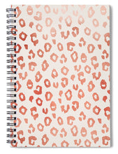 Load image into Gallery viewer, Rose Gold Leopard Print - Spiral Notebook