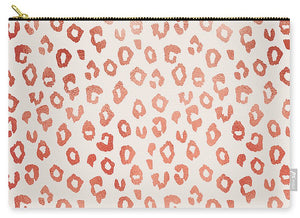 Rose Gold Leopard Print - Carry-All Pouch