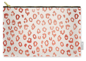 Rose Gold Leopard Print - Carry-All Pouch