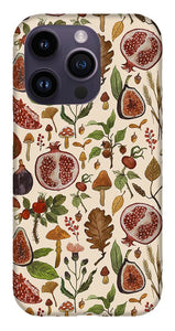 Rose hips, fruit, and leaves  - Phone Case