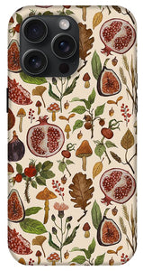 Rose hips, fruit, and leaves  - Phone Case