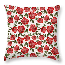 Load image into Gallery viewer, Rose Watercolor Pattern - Throw Pillow