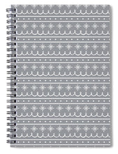 Load image into Gallery viewer, Gray Snowflake Pattern - Spiral Notebook