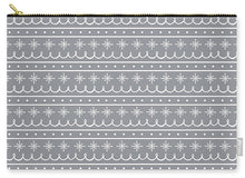 Load image into Gallery viewer, Gray Snowflake Pattern - Carry-All Pouch