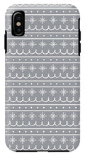Load image into Gallery viewer, Gray Snowflake Pattern - Phone Case