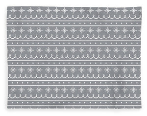 Snowflake Pattern On Gray - Blanket