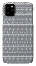 Load image into Gallery viewer, Gray Snowflake Pattern - Phone Case