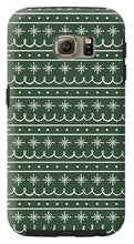 Load image into Gallery viewer, Green Snowflake Pattern - Phone Case