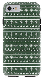 Green Snowflake Pattern - Phone Case