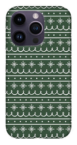 Green Snowflake Pattern - Phone Case