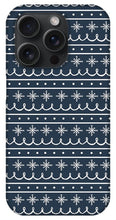 Load image into Gallery viewer, Blue Snowflake Pattern - Phone Case