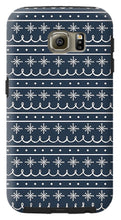 Load image into Gallery viewer, Blue Snowflake Pattern - Phone Case
