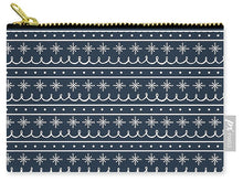 Load image into Gallery viewer, Snowflake Pattern On Navy - Carry-All Pouch