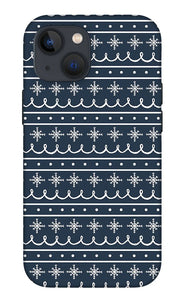 Blue Snowflake Pattern - Phone Case