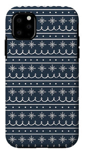 Blue Snowflake Pattern - Phone Case