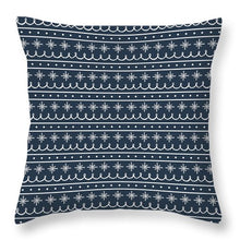 Load image into Gallery viewer, Blue Snowflake Pattern - Throw Pillow