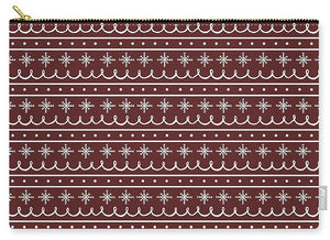 Red Snowflake Pattern - Carry-All Pouch