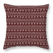Load image into Gallery viewer, Red Snowflake Pattern - Throw Pillow