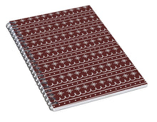 Load image into Gallery viewer, Red Snowflake Pattern - Spiral Notebook