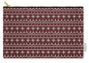 Red Snowflake Pattern - Carry-All Pouch