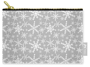 Gray Snowflakes - Carry-All Pouch