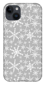 Gray Snowflakes - Phone Case