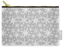 Load image into Gallery viewer, Snowflakes On Gray - Carry-All Pouch