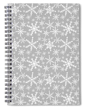 Load image into Gallery viewer, Gray Snowflakes - Spiral Notebook
