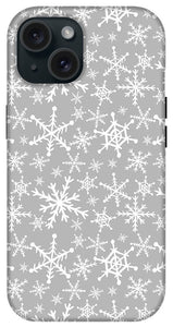 Gray Snowflakes - Phone Case
