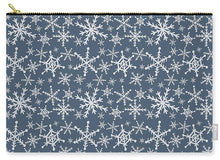 Load image into Gallery viewer, Snowflakes On Navy - Carry-All Pouch