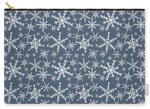 Blue Snowflakes - Carry-All Pouch