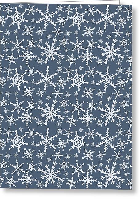 Blue Snowflakes - Greeting Card