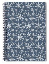 Load image into Gallery viewer, Blue Snowflakes - Spiral Notebook