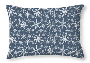Blue Snowflakes - Throw Pillow