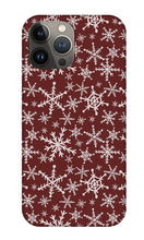 Load image into Gallery viewer, Red Snowflakes - Phone Case