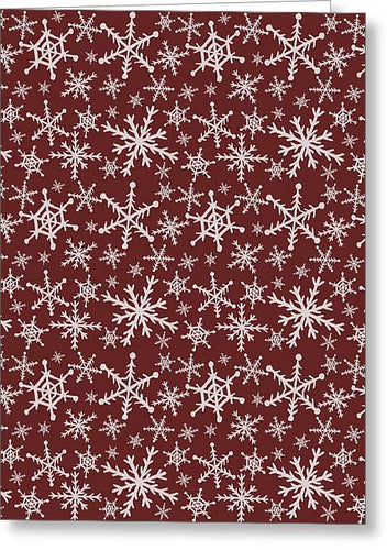 Red Snowflakes - Greeting Card