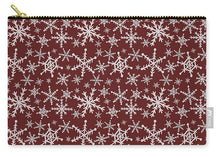 Load image into Gallery viewer, Snowflakes On Red - Carry-All Pouch