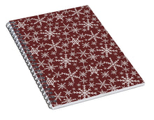 Load image into Gallery viewer, Red Snowflakes - Spiral Notebook