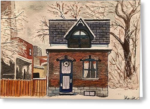 Snowy Cottage - Greeting Card