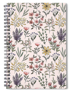 Spring Botanical Pattern - Spiral Notebook
