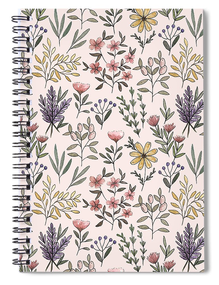 Spring Botanical Pattern - Spiral Notebook
