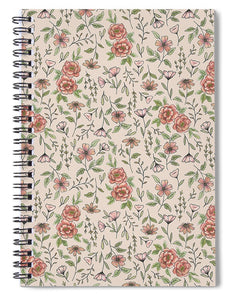 Spring Floral Pattern - Spiral Notebook