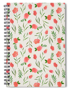 Spring Watercolor Flowers - Spiral Notebook